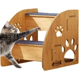 Hundetreppe, Treppe Für Bett, Rutschfeste Haustiertreppe Für Kleine Hunde Und Katzen, 2/3/4 Stufen Hunderampe Für Sofa, Katzentreppe Aus Holz, Hunderampe Für Sofa, Hundetreppe Für Bett, Haustiertreppe