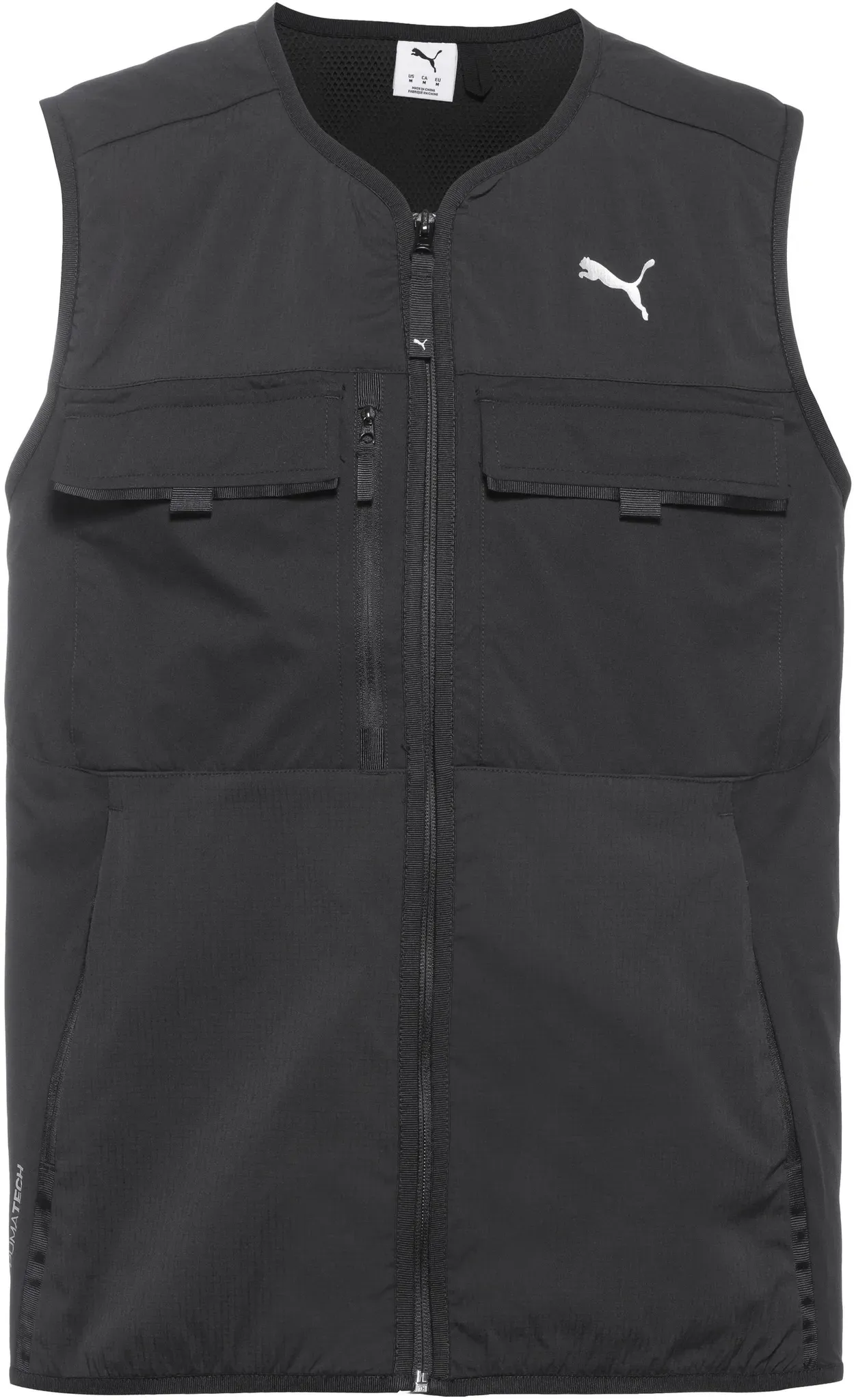 PUMA Tech Cargo Kurzweste Herren in puma black, Größe L - schwarz