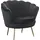 SalesFever Cocktailsessel Clam Polyester 76 x 78 x 76 cm Schwarz