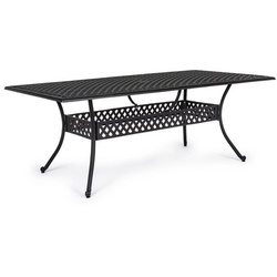 Bizzotto Tisch »Ivrea«, BxHxL: 107 x 73 x 213 cm, Tischplatte: Aluminium - grau