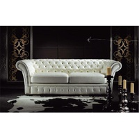 JVmoebel Chesterfield-Sofa Modernes weißes 3-Sitzer-Sofa für das Chesterfield-Wohnzimmer weiß