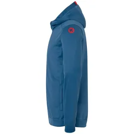 Kempa Player Trainingsjacke mit Kapuze ice grau/fluo rot 164