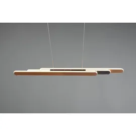 Trio Leuchten LED Pendelleuchte »HELIOS, ausziehbare Hängelampe mit 3 LED Elementen 5800 Lumen CCT« LED-Board 1 Stk. Farbwechsler warmweiß - kaltweiß 2700-6500K, Touch Dimmer 4 Stufen, höhenverstellbar up and down Licht, braun