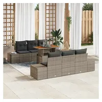 vidaXL Garten-Essgruppe 7-tlg. Grau/Braun