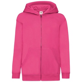 FRUIT OF THE LOOM Classic Hooded Sweat Jacket Kids UNI Kinder Kapuzen Sweat-jacke, - Rosa