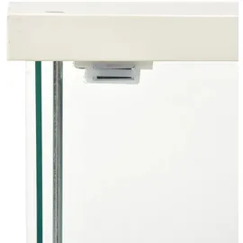vidaXL Vitrine Hartglas Weiß