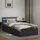 vidaXL Bett mit Bettkasten Hydraulisch LED Grau Kunstleder 100x200 cm