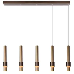 Lucide 24402/30/96 MARGARY Pendel-Deckenleuchte LED 5x4,2W | 2300lm | 2700K - Kaffee