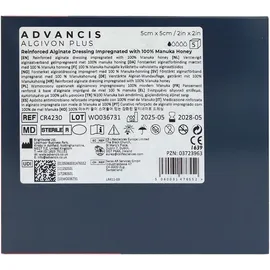 Advancis medical Deutschland GmbH Algivon Plus Honigalginat Wundauflage 5x5 cm