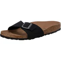 Birkenstock Damen Madrid Earthy Black Veg, Birkibuc FLIP Flops, Schwarz, 39 EU - 39 EU