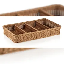 Was GN Besteckkorb 1/1 Polypropylen 53 x 32,5 x 9 cm Beige