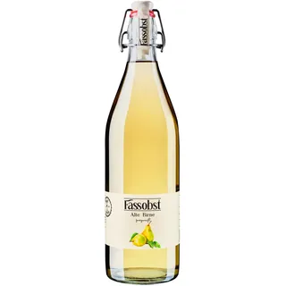 Fassobst Alte Birne - fruchtiger Williams Christ Obstler, 40% vol., fassgereift im Schwarzwald, milder Schnaps in der Bügelflasche, 1 x 1.0 l