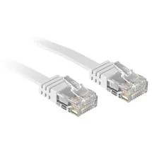 Lindy 47504 RJ45 Patchkabel CAT 6 U/UTP 5.00m Weiß mit Rastnasenschutz 1St.