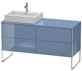 Duravit XSquare Waschtisch-Unterschrank XS4923L4747 1400x538x548mm, 4 Auszüge, links, Stone Blue hochglanz