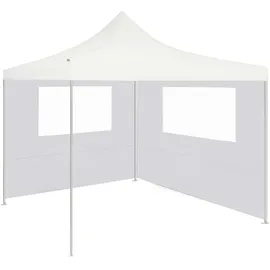 vidaXL Pavillon-Seitenwand mit Fenstern 4x2 m Weiß