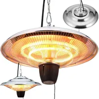 Monzana MONZANA® Heizstrahler Deckenheizstrahler Infrarotstrahler 1500W IP24 2 Halogen