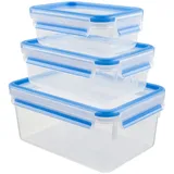 Emsa Frischhaltedose Clip & Close blau 0,55 l 3-teilig