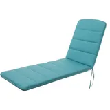 Bjird - Liegenauflage mit Gummibändern, Auflage für Gartenliege 185x60x6 cm - Polsterauflage für Sonnenliege, Auflagen für Deckchair - wasserdicht, doppelseitig - Blau