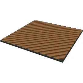 [neu.holz] Akustik-Wandpaneel Vang Teakoptik 4 St. 60 x 60 x 2 cm