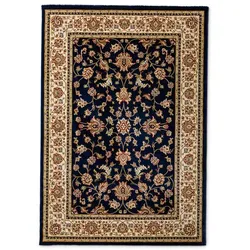 Orientteppich Kaschan 200 x 290 cm Polypropylen Blau