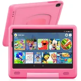 Kinder Tablet Android 13 Tablet 9 Zoll, 6GB RAM 128GB ROM/TF 1TB, Tablet Kinder Kindersicherung, Dual-Kamera HD/IPS, Kids Tablet 5G WiFi/ BT 5.0/ Netflix/ YouTube, Tablet für Kinder mit Hüllen,Rosa