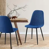 CLP 4er Set Stühle Giverny blau/Stoff