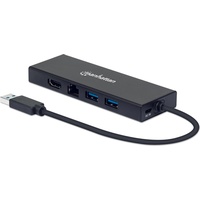 Manhattan USB 3.0 auf VGA/HDMI (USB A), Dockingstation -