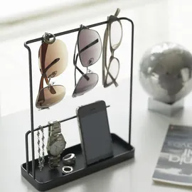 Yamazaki 6988 TOWER Accessory & Sunglasses Rack, black, Steel, 20 x 7.5 x 25.5 cm