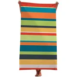 YATOLA Strandtuch Streifen Orange Blau Schnelltrocknend Leicht Sandfreies Tragbares Campinghandtuch Camping Handtücher für Mädchen Kinder Badetuch Schwimmbadtuch Microfaser Groß(mehrfarbig4 150x75CM)
