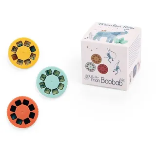 Moulin Roty Projektionslampe 3 Disketten für Projektionsleuchte Sous mon Baobab Geschichten