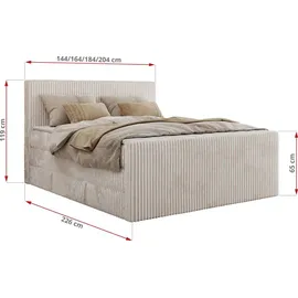 MKS Meble TILIANO KING DUO 140 x 200 cm H4 Beige