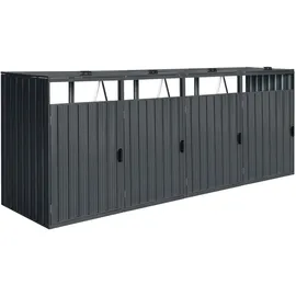 Axi Mülltonnenbox Owen 80 x 122 x 320 cm grau