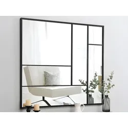Spiegel - Industrial-Stil - Metall - 150 x 130 cm - Schwarz - MALDONIA