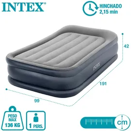 Intex Dura-beam Standard Deluxe Pillow Luftmatratze - Black - 99 x 191 x 42 cm