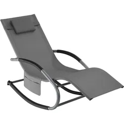 TECTAKE Gartenliege Taya, ergonomisch, Schwingfunktion  pro Stückgrau