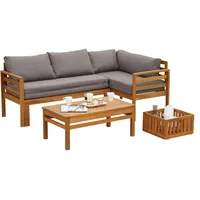 Merxx Balkonset, Brasilia - Akazienholz, inkl. Kissen