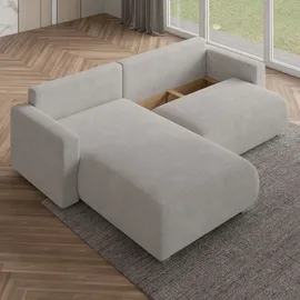 masseno Ecksofa TURIN Polyester 2-Sitzer Rosa