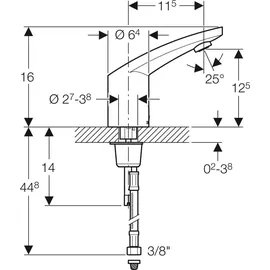 Geberit Typ 185 Sensor-Armatur chrom 116.155.21.1