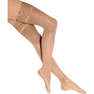 WOLFORD Halterlose Strümpfe Beige S