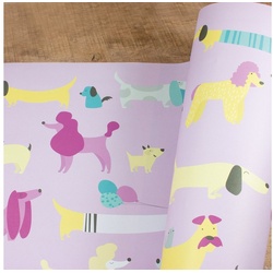 Bow & Hummingbird Geschenkpapier »Geschenkpapier Dogs«, 100% Recyclingpapier bunt|lila