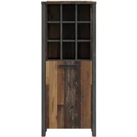 Forte Clif Barschrank 151,5 x 47,4 x 118,3 Braun/Grau