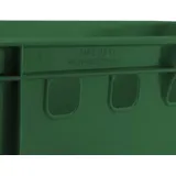 Buri 4x Fleischkiste E3 Metzgerkiste 60x40x30cm lebensmittelecht, robust, stapelbar - Eurokisten Stapelkiste aus Deutschland, dunkelgrün