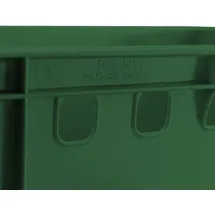 Buri 4x Fleischkiste E3 Metzgerkiste 60x40x30cm lebensmittelecht, robust, stapelbar - Eurokisten Stapelkiste aus Deutschland, dunkelgrün