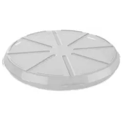 Pizzabox To Go, 100% recycelbar, Wiederverwendbare Menübox für einen sicheren Transport, 1 Stück, Farbe: transparent