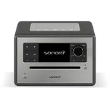 sonoro Elite CD-Player mit Internetradio und Bluetooth (UKW/FM, DAB Plus, WLAN, Wecker, Podcasts, Spotify, Amazon Music, Deezer) Matt Graphit