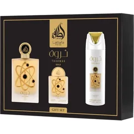 Lattafa Tharwah Gold Eau de Parfum 100 ml + EDP 20 ml + Körperspray 200 ml Geschenkset