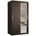 abiks möbel Schwebetürenschrank RIFLO WAVE 100 x 200 x 62 cm Schwarz