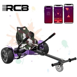 RCB Balance Scooter Kart Set, HM+ Go-Kart, 8,5'' Off-Road SUV Hoverboard mit Hoverkart, APP, BT lila