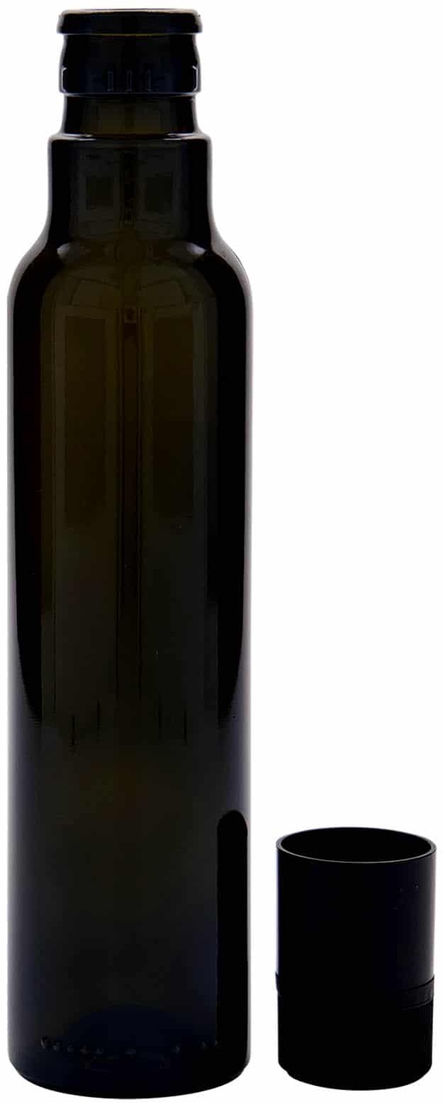 Azijn-/oliefles 'Willy New', 250 ml, glas, antiekgroen, monding: DOP