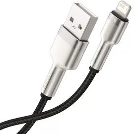 Baseus Cafule Metal USB-A für Lightning 2.4A 1m, Schwarz